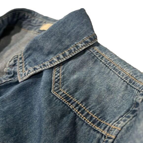 American Eagle American Blue Premium Denim 100% Cotton long sleeve top EUC - S - Picture 12 of 13